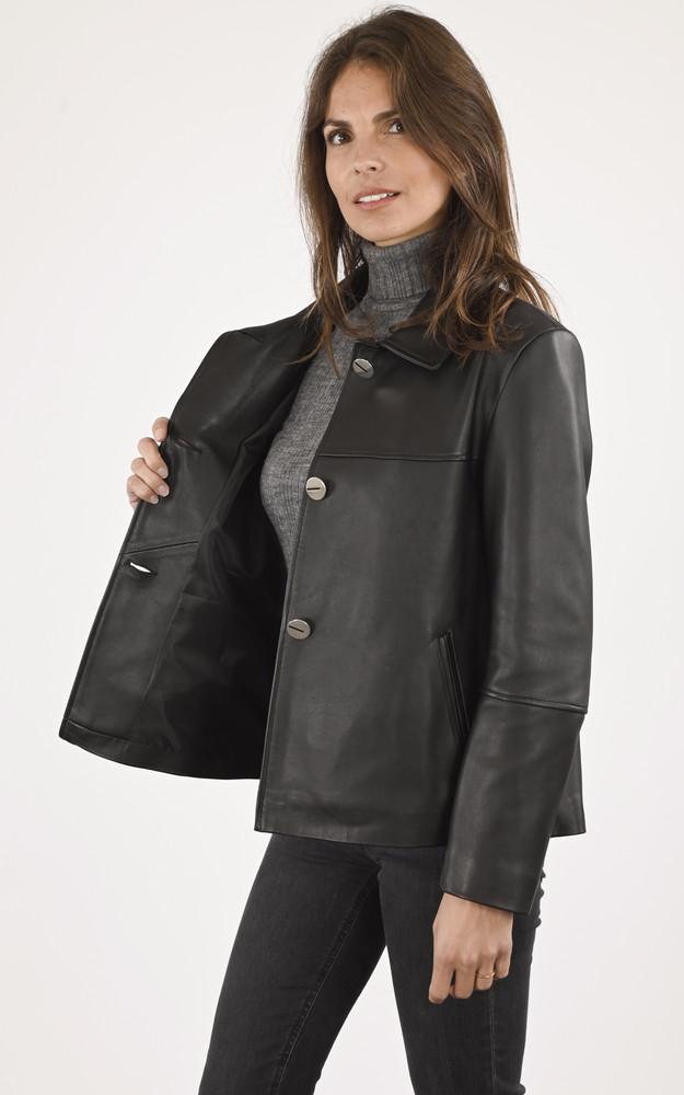 La Canadienne Veste Confort Cuir Noir