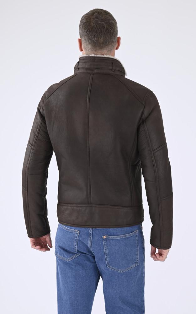 La Canadienne Veste Confort Peau Lainée Marron