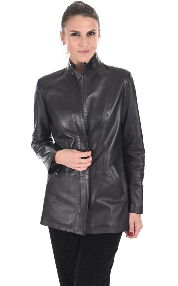 La Canadienne Veste Confortable Agneau Noir