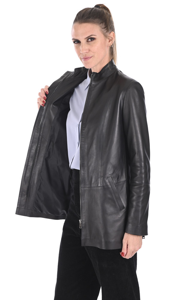 La Canadienne Veste Confortable Agneau Noir