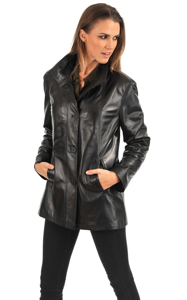 la canadienne Veste Confortable en Cuir Agneau