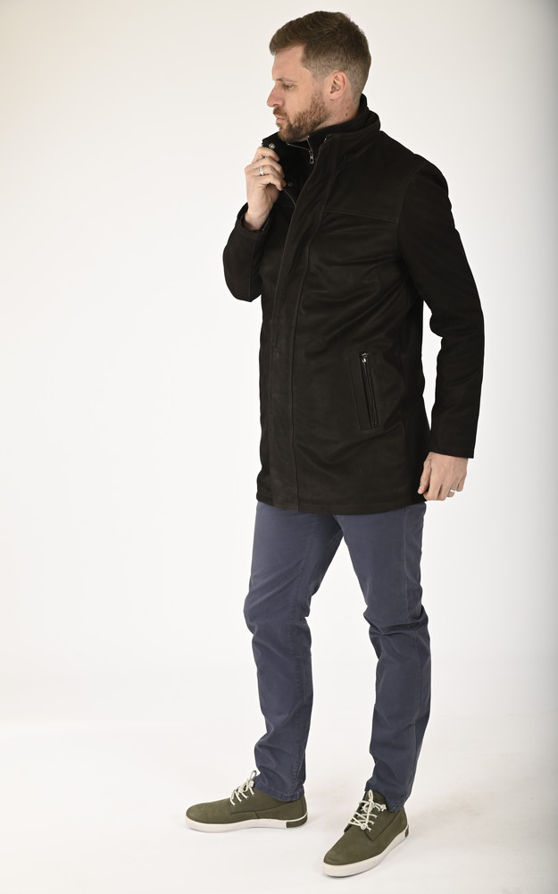 La Canadienne Veste Confortable Nubuck Marron