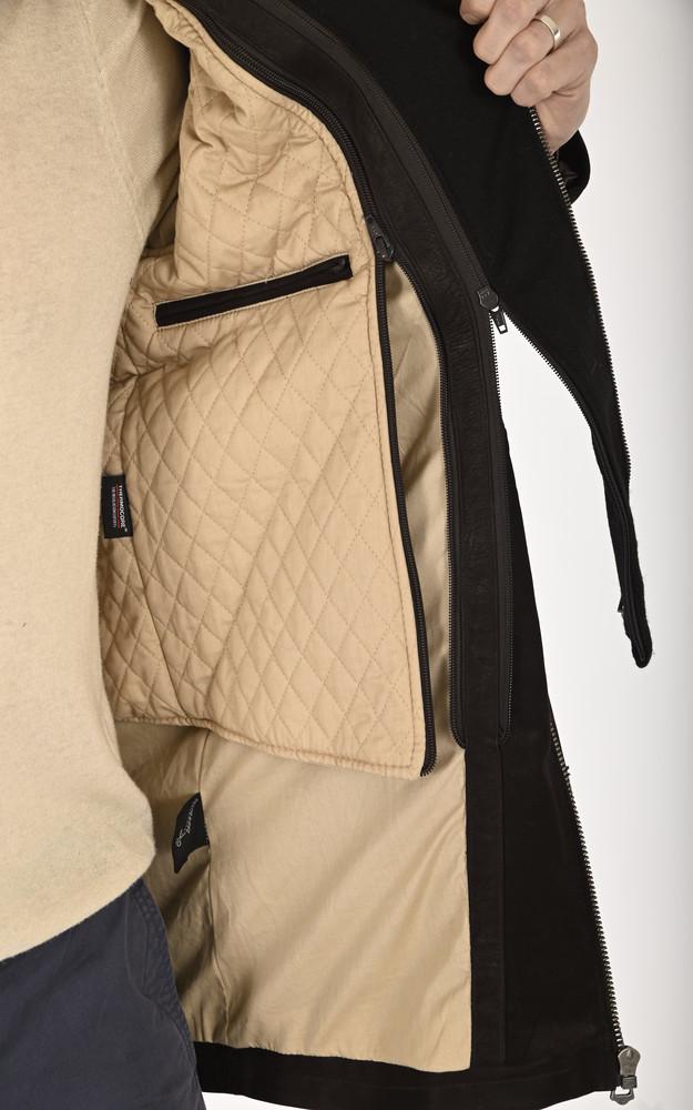 La Canadienne Veste Confortable Nubuck Marron