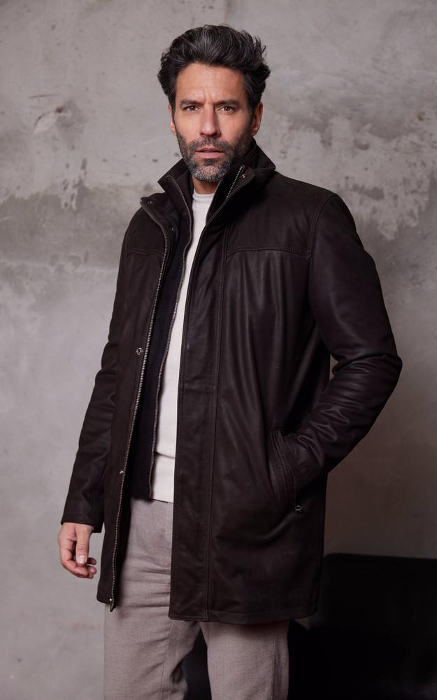 la canadienne Veste confortable nubuck marron