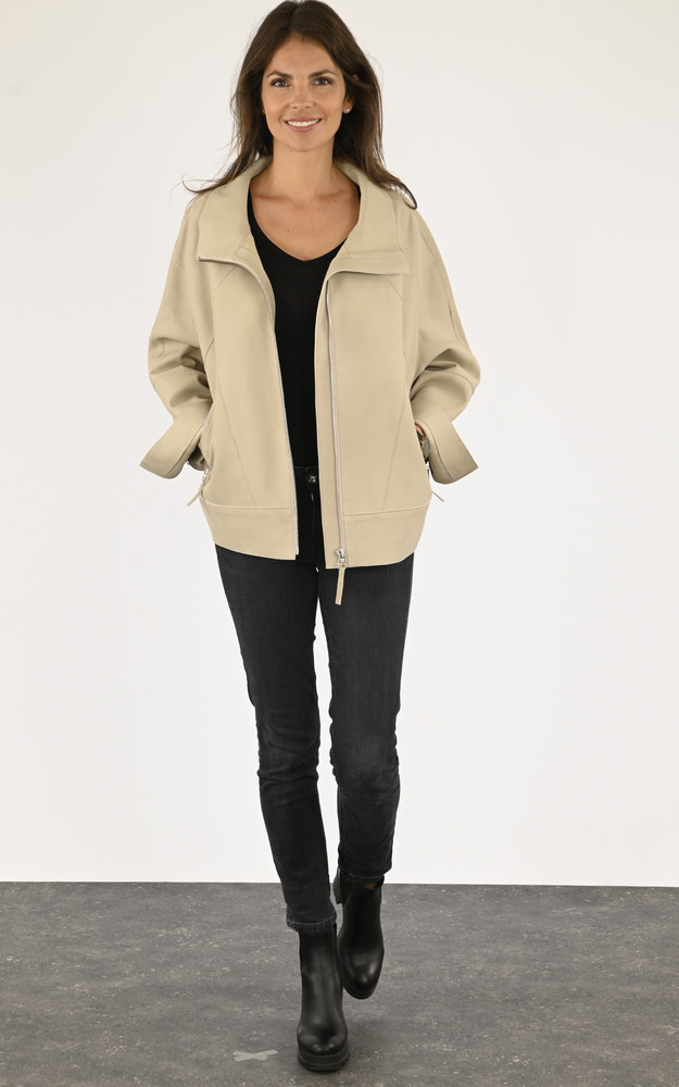 La Canadienne Veste Couture Agneau Beige