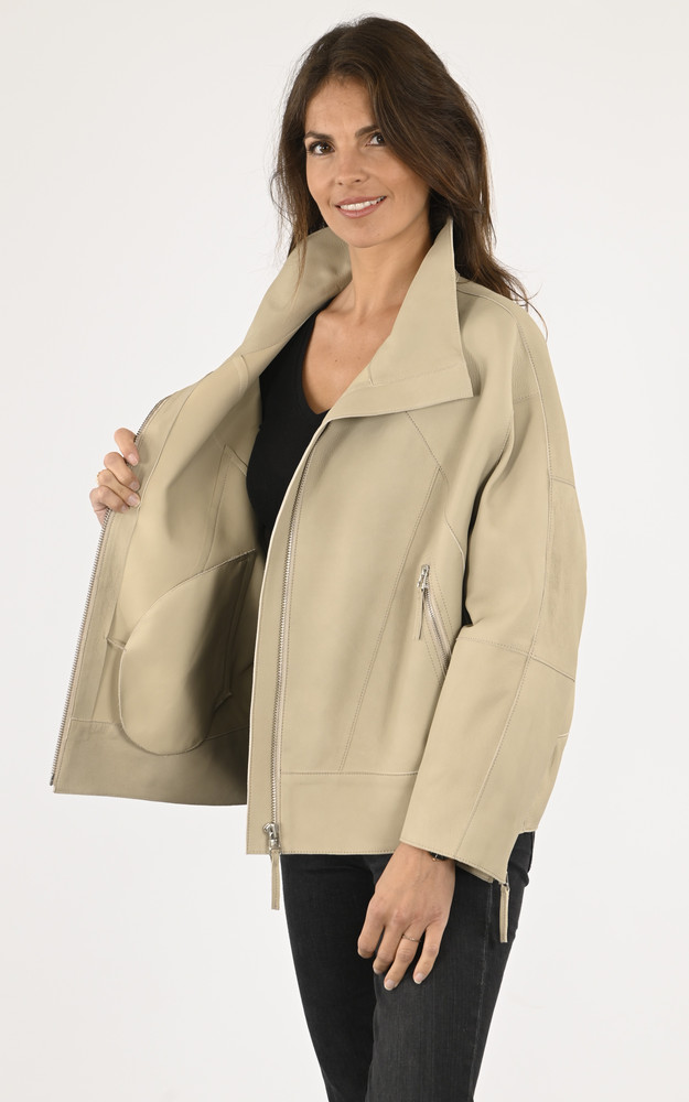 La Canadienne Veste Couture Agneau Beige