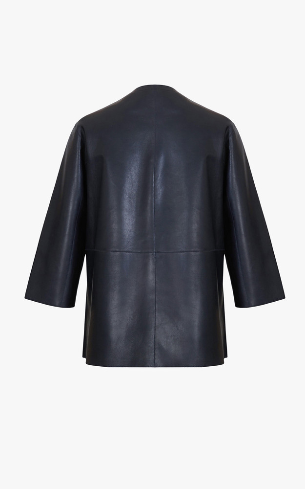 La Canadienne Veste Cuir Berby Marine