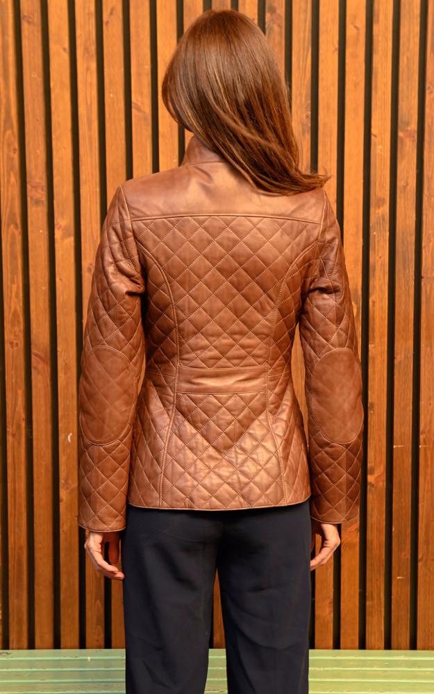 La Canadienne Veste Cuir Matelassée Marron