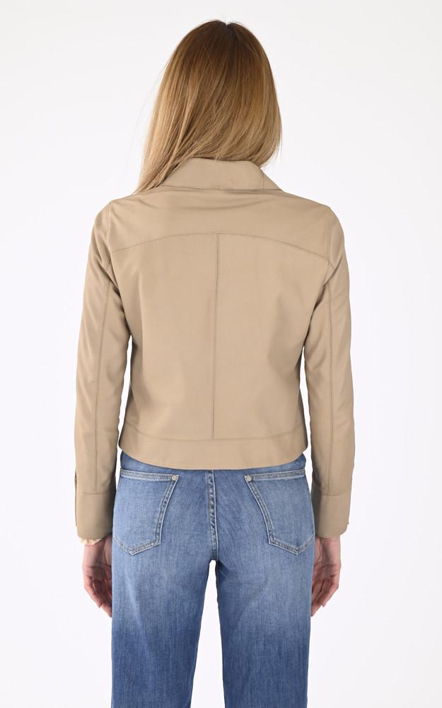 La Canadienne Veste Cuir Ruby Beige