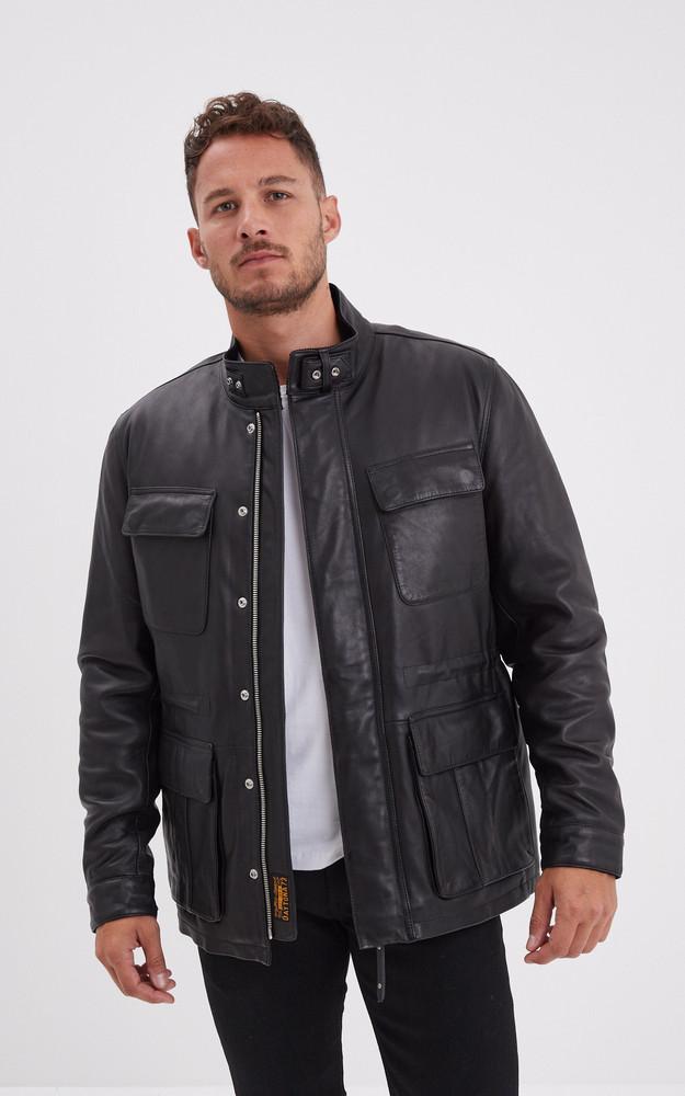 la canadienne Veste cuir Salemir noir