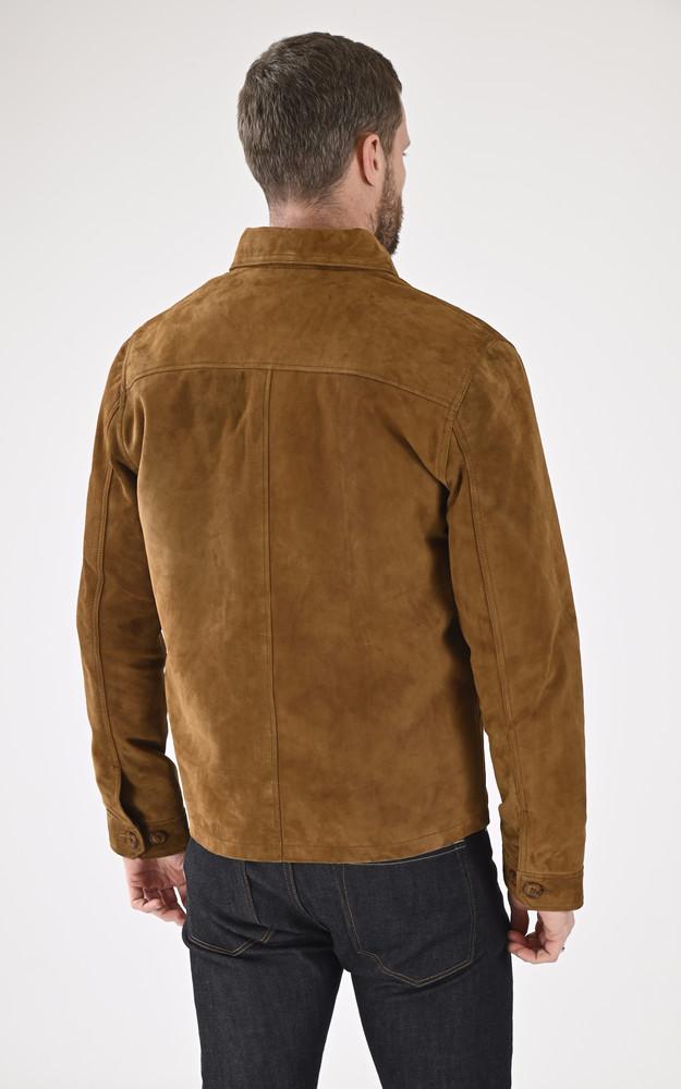 La Canadienne Veste Cuir Velours LCBRONXS Cognac