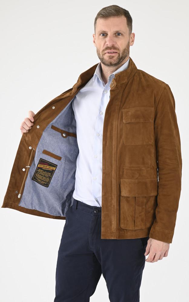 La Canadienne Veste Cuir Velours Salem Tabac