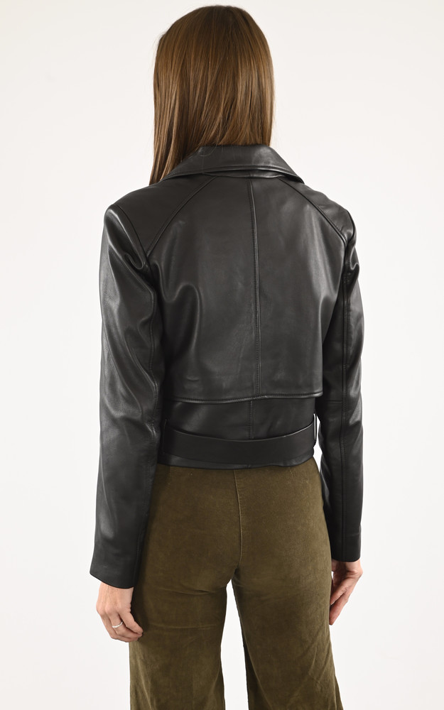La Canadienne Veste En Cuir Joliette Noire
