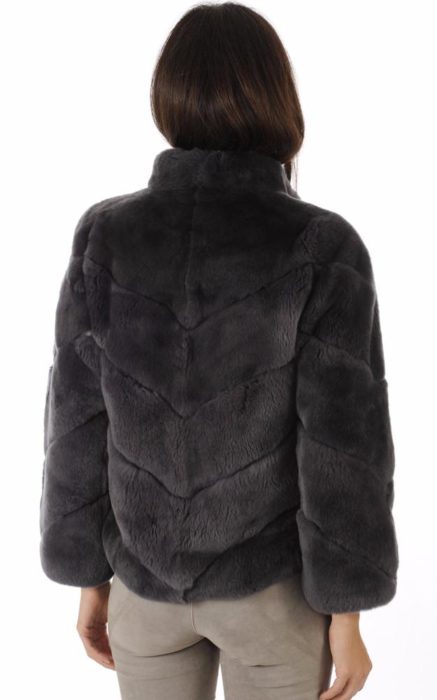 La Canadienne Veste En Fourrure Rex Anthracite