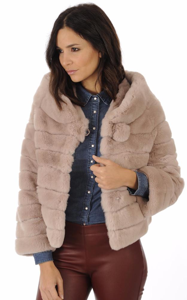la canadienne Veste en fourrure rex
