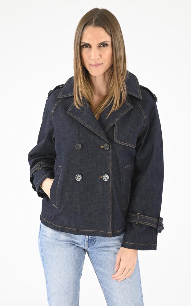 La Canadienne Veste En Jean Louane Bleu