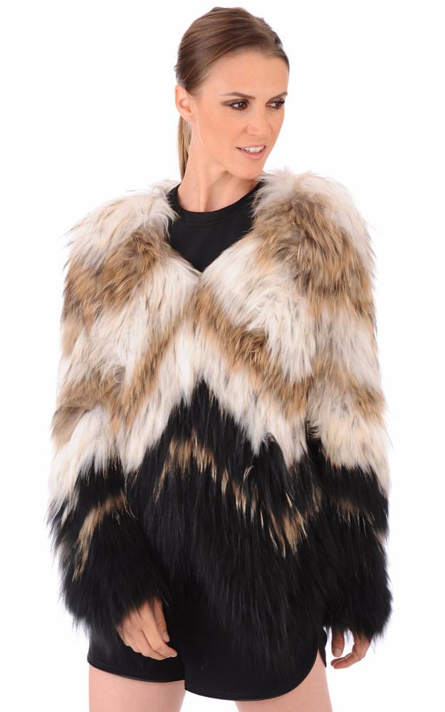 La Canadienne Veste Fourrure Tricotée