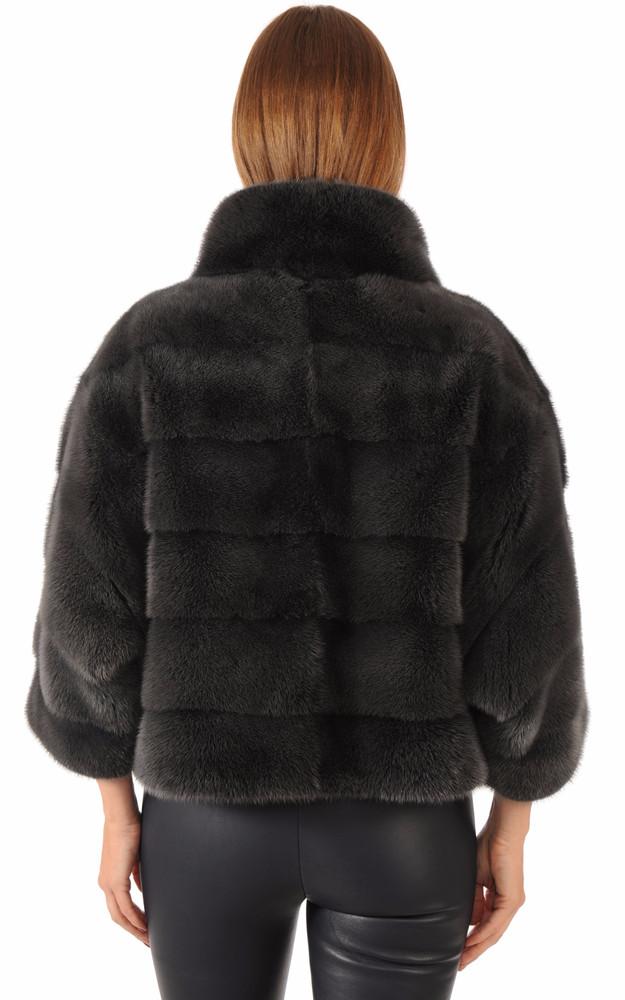 La Canadienne Veste Fourrure Vison Anthracite