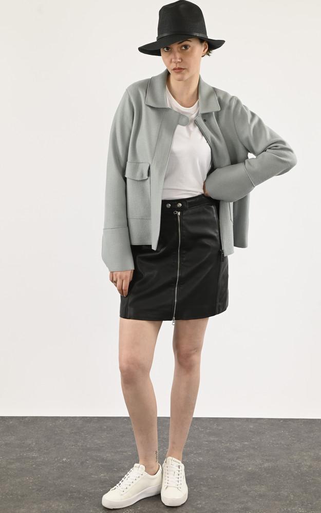 La Canadienne Veste Laine Ambre Vert Amande