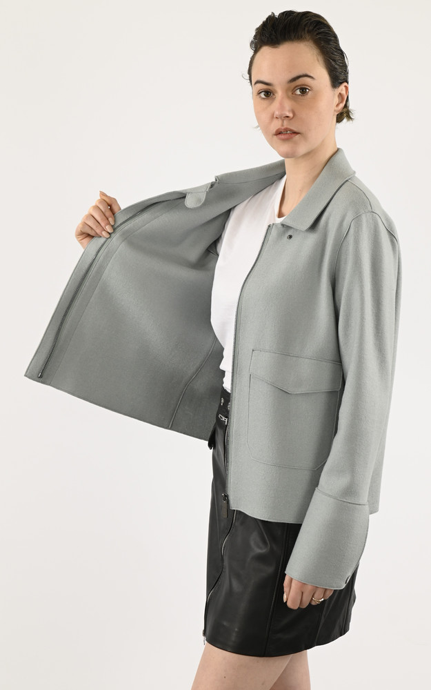 La Canadienne Veste Laine Ambre Vert Amande