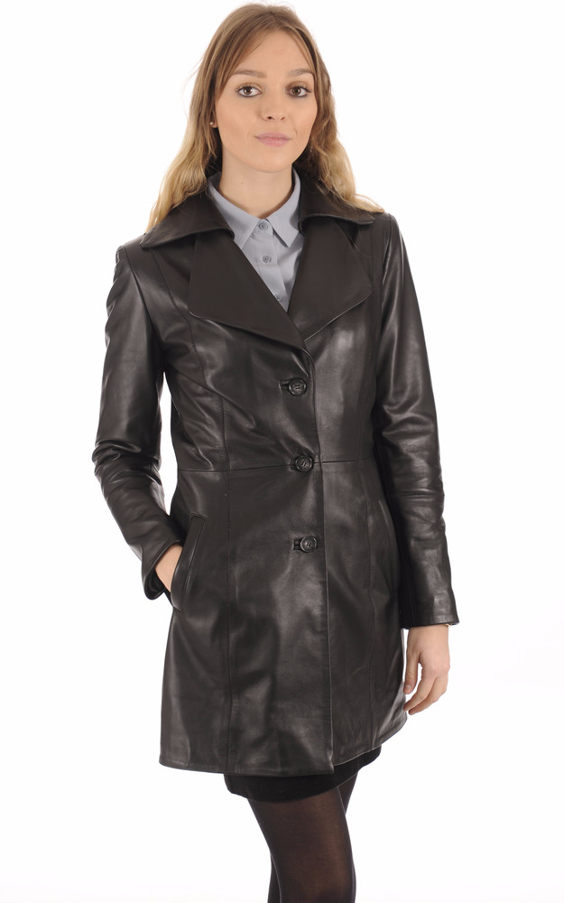 La Canadienne Veste Longue Agneau Noire