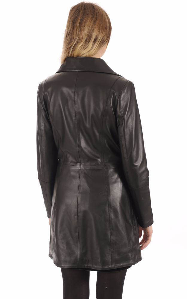 La Canadienne Veste Longue Agneau Noire