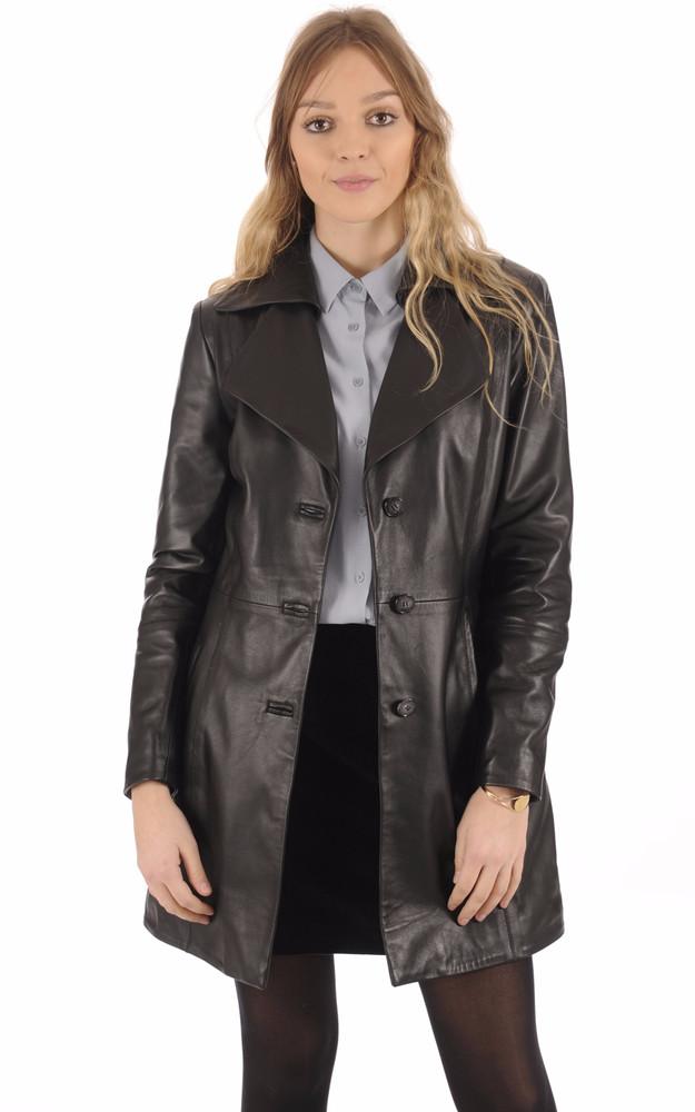 la canadienne Veste longue agneau noire