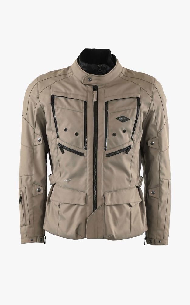 la canadienne Veste moto La Baroudeuse beige foncé