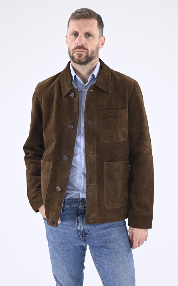 la canadienne Veste nubuck Charles marron