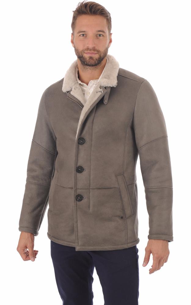 La Canadienne Veste Peau Lainé Entrefino Taupe