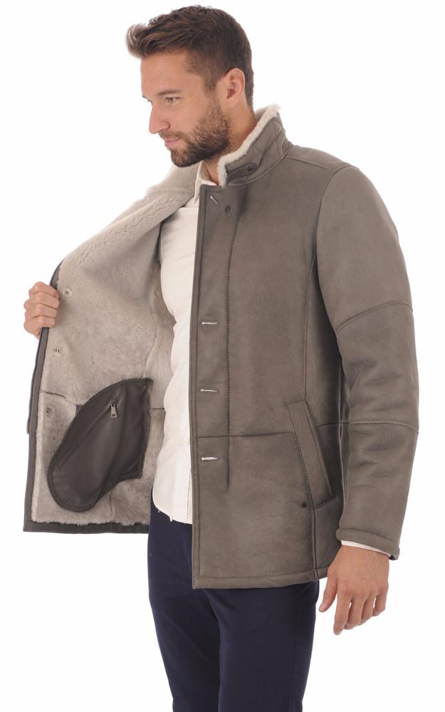 La Canadienne Veste Peau Lainé Entrefino Taupe