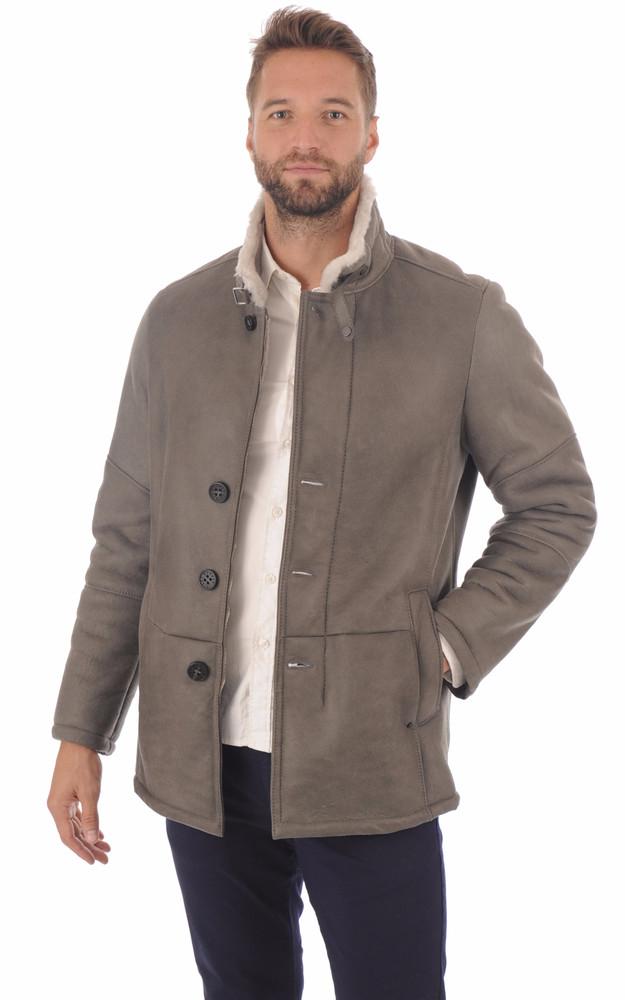 la canadienne Veste peau lainé entrefino taupe