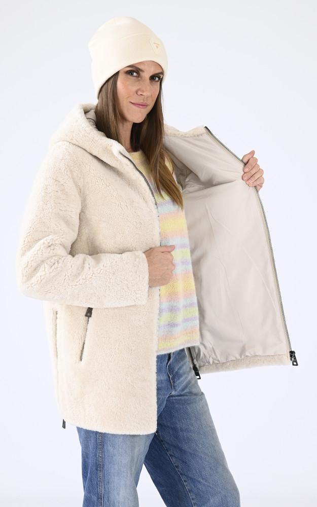 La Canadienne Veste Peau Lainée Beige