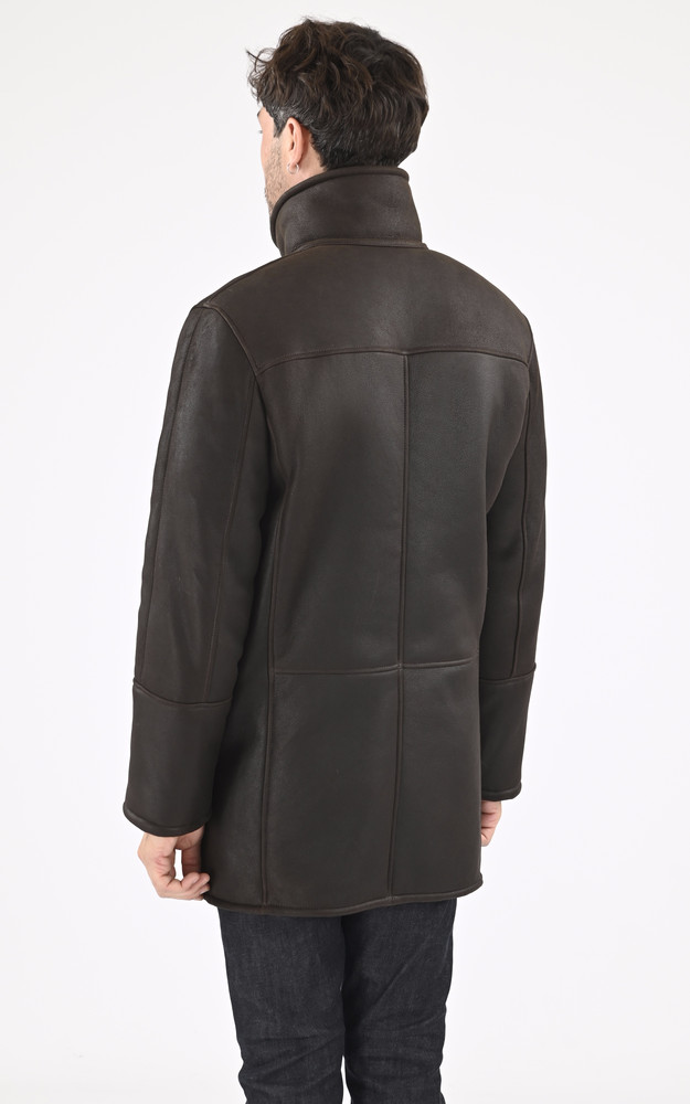 La Canadienne Veste Peau Lainée Confort Marron