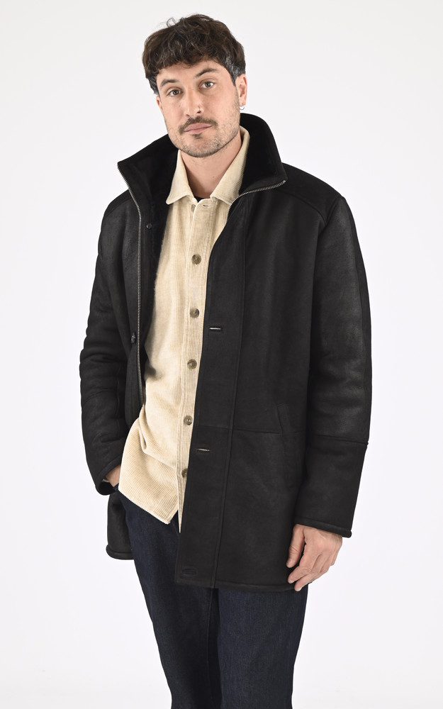 La Canadienne Veste Peau Lainée Confort Noire