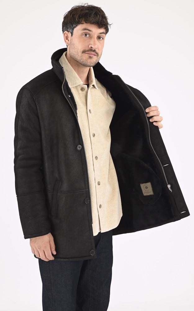 La Canadienne Veste Peau Lainée Confort Noire