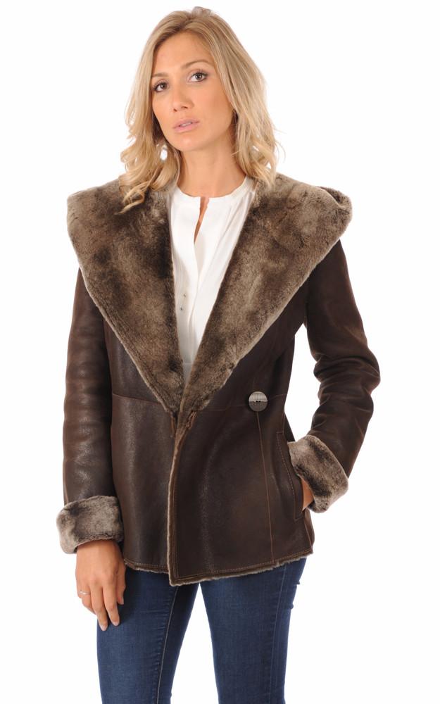 La Canadienne Veste Peau Lainée Courte