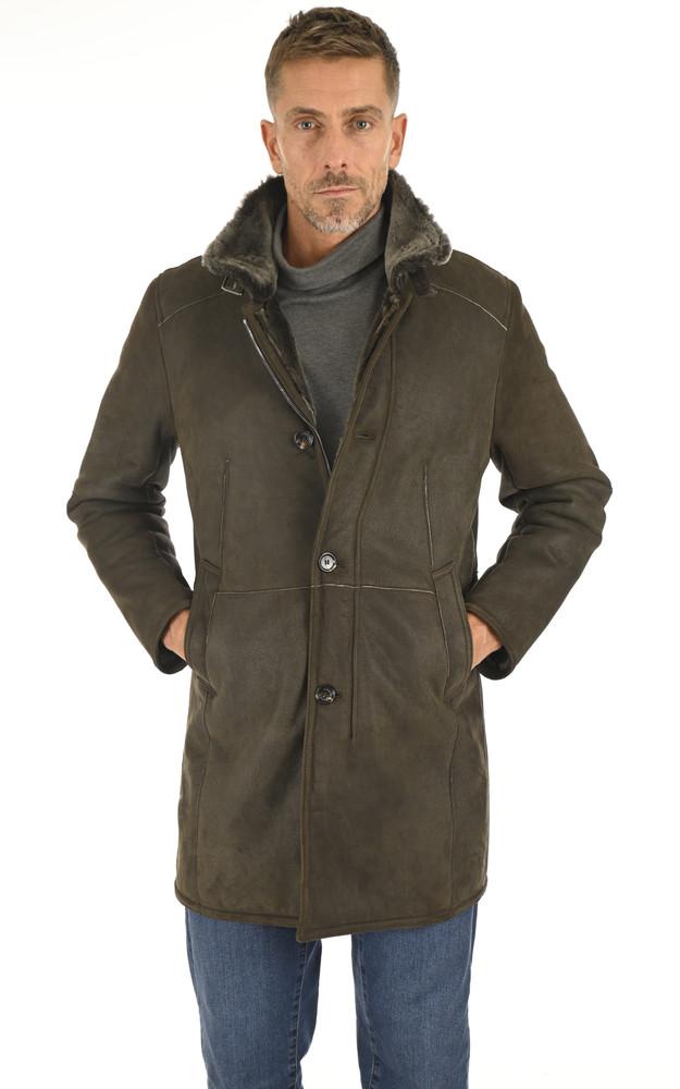 la canadienne Veste peau lainée kaki