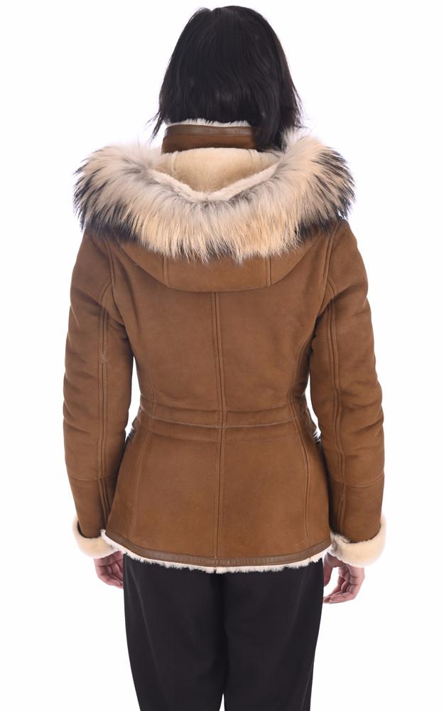 La Canadienne Veste Peau Lainée Velours Camel
