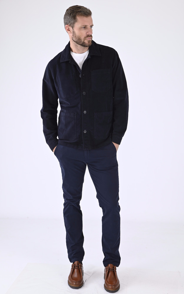 La Canadienne Veste Peintre Velours Bleu