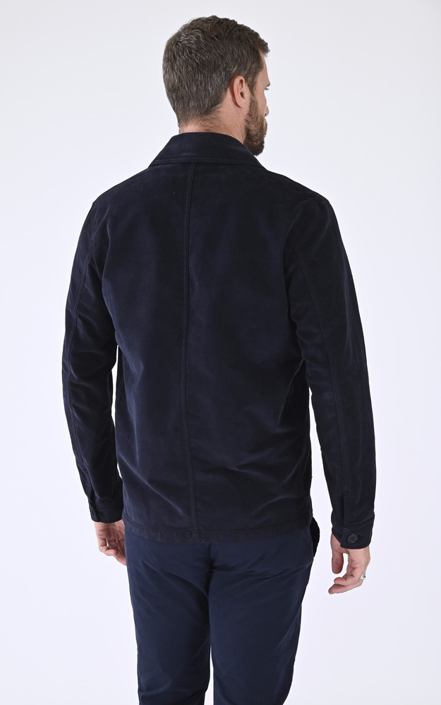 La Canadienne Veste Peintre Velours Bleu