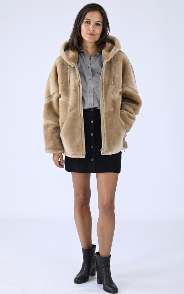 La Canadienne Veste Réversible Mérinos Camel