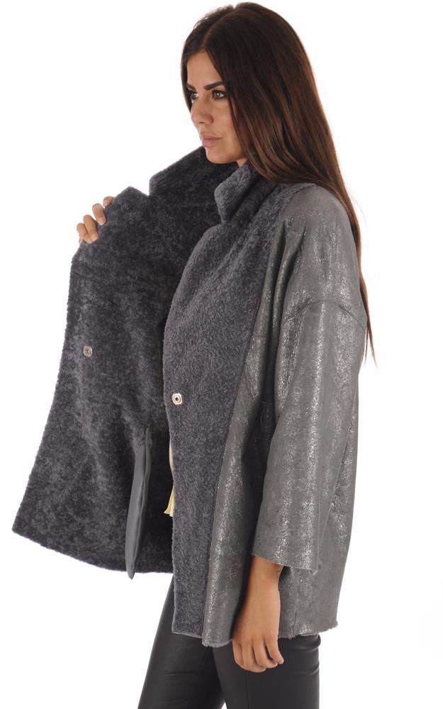 La Canadienne Veste Réversible Mouton Gris
