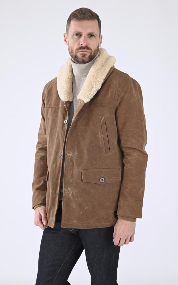 la canadienne Veste sherpa Lincoln beige