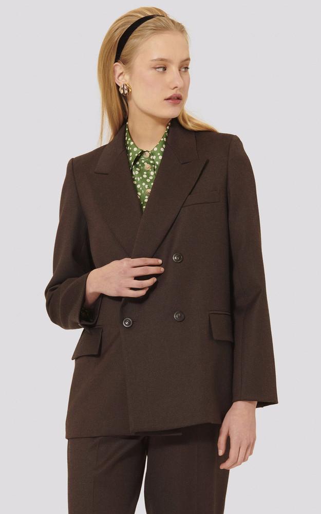 la canadienne Veste tailleur en laine marron
