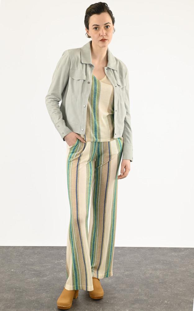 La Canadienne Veste Velours Ruby Vert Amande