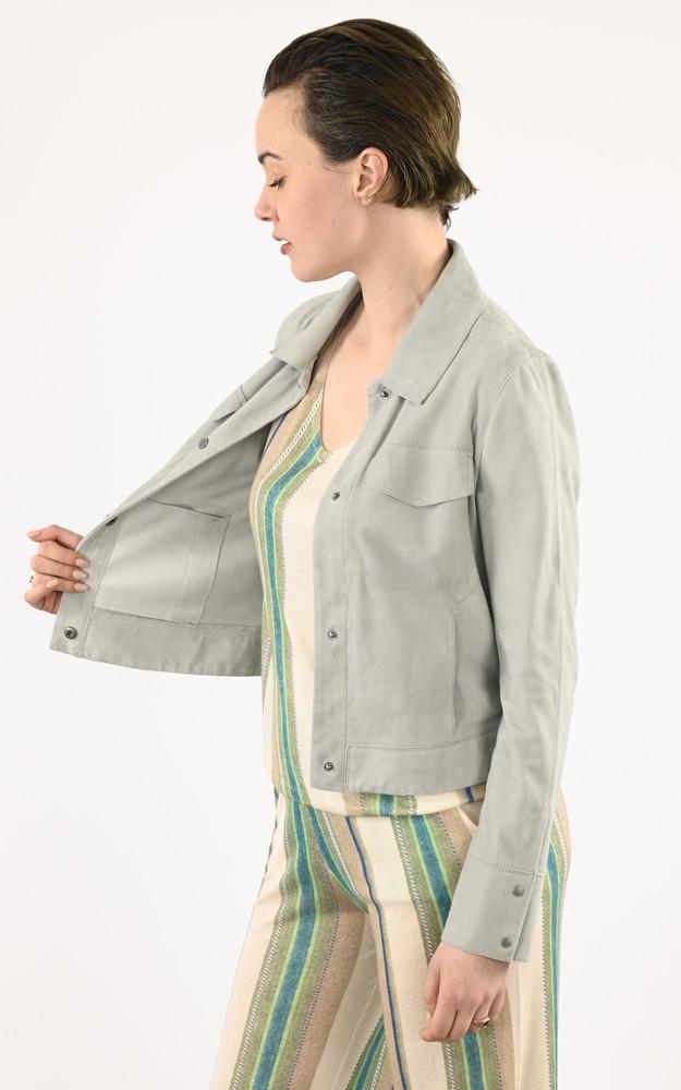 La Canadienne Veste Velours Ruby Vert Amande