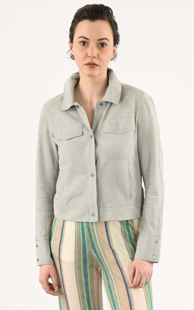 la canadienne Veste velours Ruby vert amande