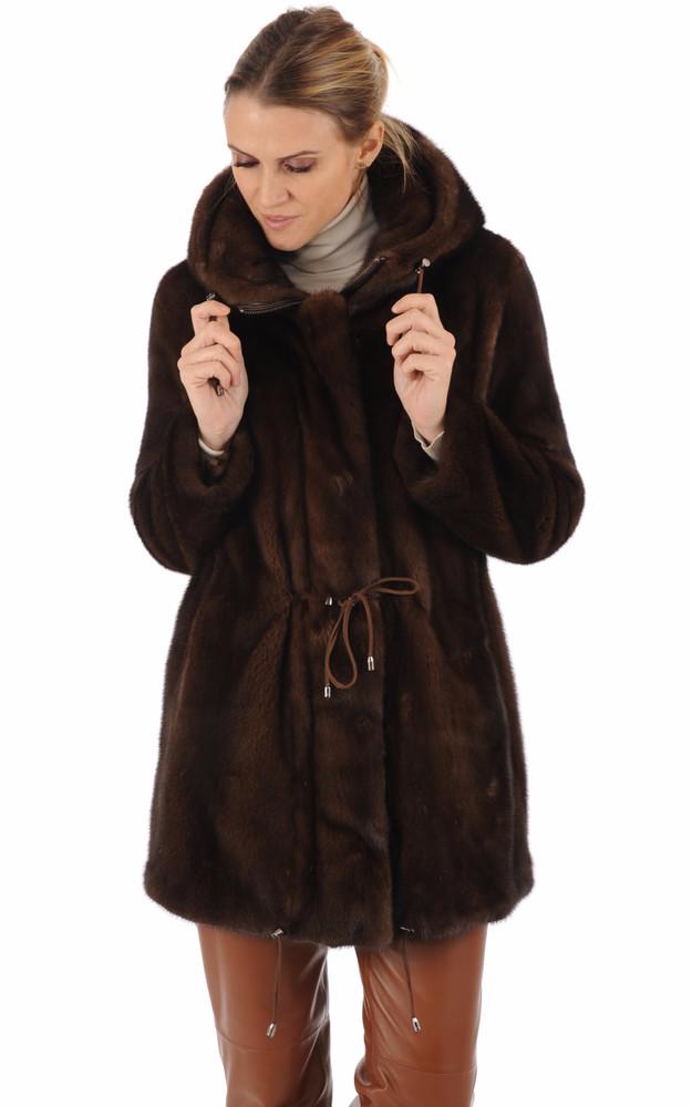 La Canadienne Veste Vison Marron Foncé
