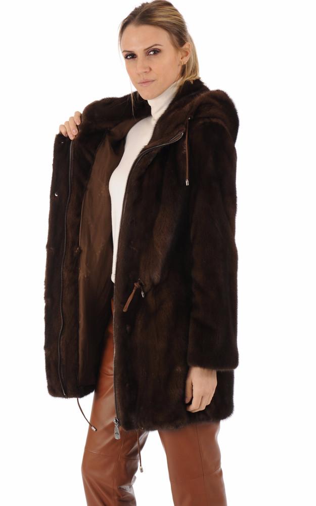 La Canadienne Veste Vison Marron Foncé